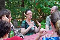 Ma'ikwe speaks to group